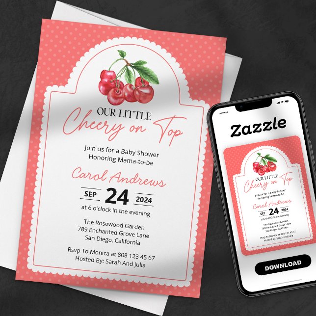 Unsere kleine Cherry auf der Top Baby Girl Baby Du Einladung (Von Creator hochgeladen)