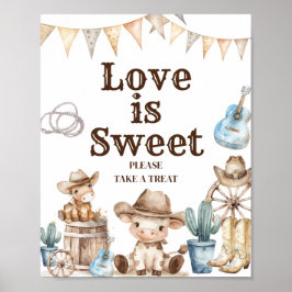 Unsere kleine Cowboy Cactus Baby Shower Liebe ist  Poster