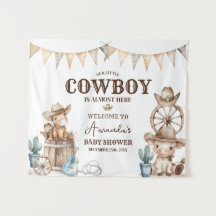 Unsere kleine Cowboy Wild West Baby Dusche Willkom
