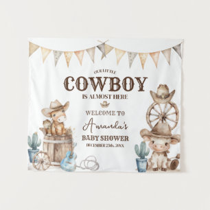 Unsere kleine Cowboy Wild West Baby Dusche Willkom Wandteppich