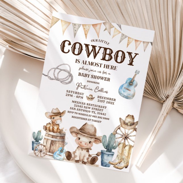 Unsere kleine Cowboy Wild West Babydusche Einladung (Von Creator hochgeladen)