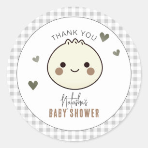 Unsere kleine dumme Gender Neutral Baby Dusche Runder Aufkleber