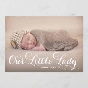 Unsere kleine Geburts-Mitteilung Damen-  Ankündigung