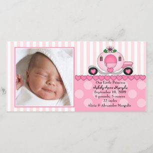 Unsere kleine Geburts-Mitteilung Prinzessin-FOTO Ankündigung