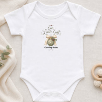 Unsere kleine Geschenk-Weihnachts-Schwangerschafts Baby Strampler