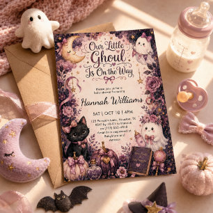 Unsere kleine Ghoul Halloween-Baby-Party Einladung