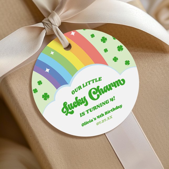Unsere kleine glückliche Charm Rainbow Birthday Pa Geschenkanhänger (Von Creator hochgeladen)