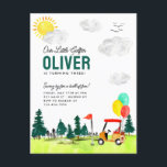 Unsere kleine Golfer Cart Swing by Kids Golf Gebur Postkarte<br><div class="desc">Kleine Golfer Cart Swing by Kids Golf Birthday Einladung</div>