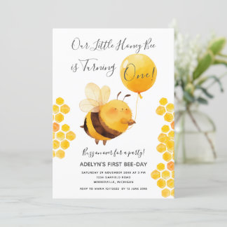 Unsere kleine Honigbiene macht einen Geburtstag Einladung