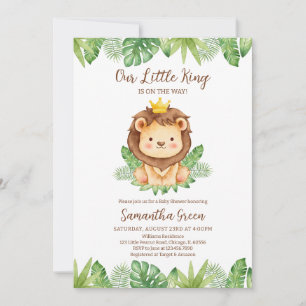 Unsere kleine King Lion Baby Dusche Einladung