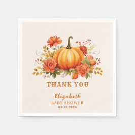 Unsere kleine Kürbis Blumenbrause Baby Dusche Gefa Serviette