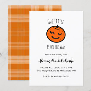 Unsere kleine Kürbis-Geschlechts-Person-Babyparty Einladung