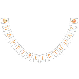 Unsere kleine Kürbis, Orange, die Geburtstagsparty Wimpelkette