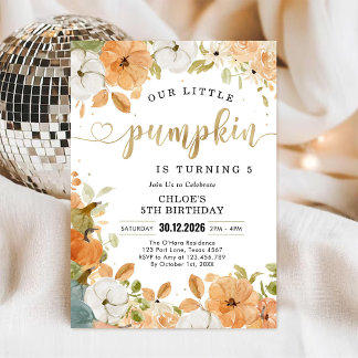 Unsere kleine Kürbislaterne 1. Geburtstagseinladun Einladung