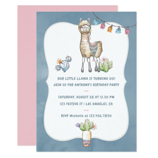 Unsere Kleine Lama Kindergeburtstag Party Einladung Zazzle At