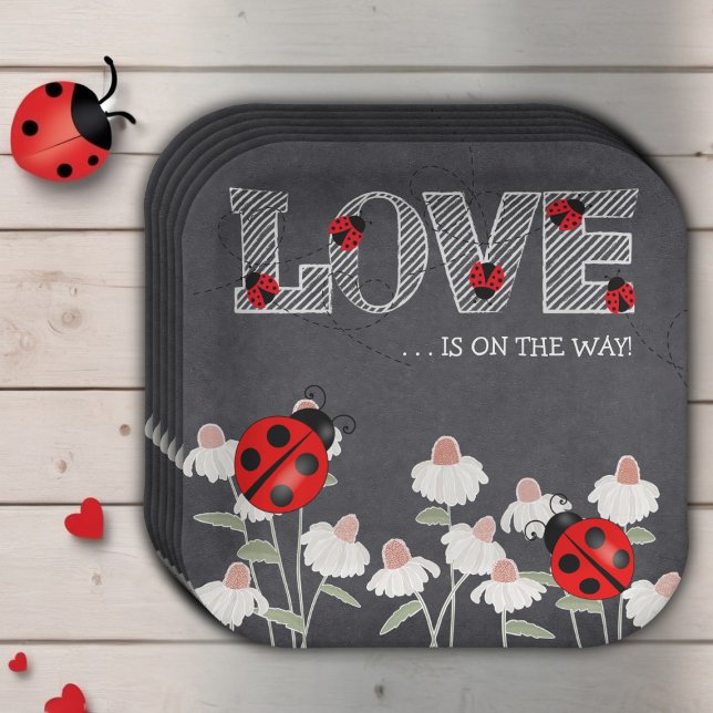 Unsere kleine Liebe Bug Chalkboard Babydusche Pappteller (Von Creator hochgeladen)