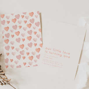 Unsere kleine Liebe macht einen Geburtstag einlade Einladung