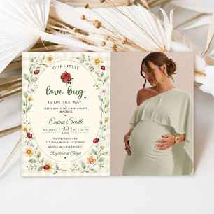 Unsere kleine Love Bug Ladybug-Baby-Party Einladung