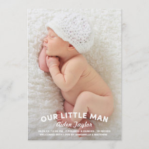 Unsere kleine Mann-Geburts-Mitteilung Ankündigung