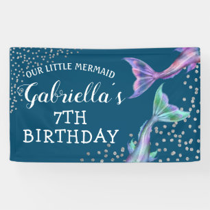 Unsere kleine Meerjungfrau Glitter-Geburtstag Banner