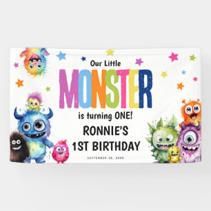 Unsere kleine Monster-Geburtstagsfeier Banner