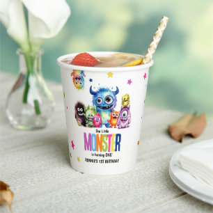 Unsere kleine Monster-Geburtstagsfeier Pappbecher