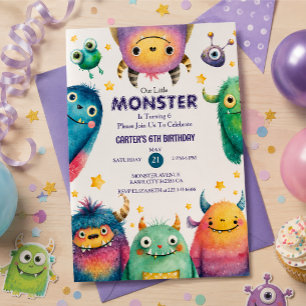 Unsere kleine Monster-Laune-Kindergeburtstagsfeier Einladung