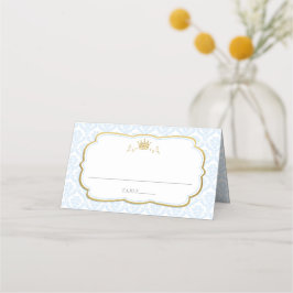 Unsere kleine Prince Damask 1. Geburtstagsdusche Platzkarte