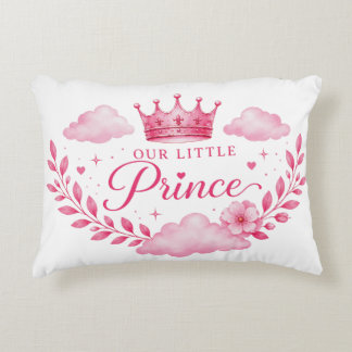 Unsere kleine Prinzessin Pink Crown Baby Mädchen Dekokissen