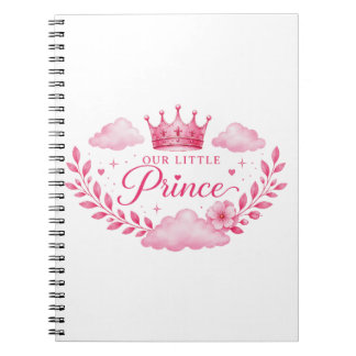 Unsere kleine Prinzessin Pink Crown Baby Mädchen Notizblock