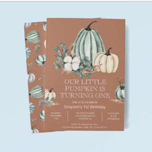 Unsere kleine Pumpkin 1. Geburtstagsfeier Party Ei Einladung