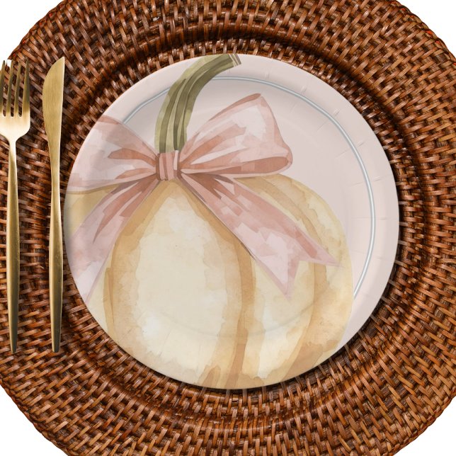 Unsere kleine Pumpkin auf der Way Fall Baby Dusche Pappteller (Von Creator hochgeladen)