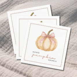 Unsere kleine Pumpkin auf der Way Fall Baby Dusche Serviette