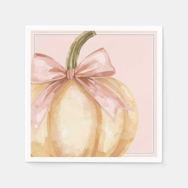 Unsere kleine Pumpkin auf der Way Fall Baby Dusche Serviette (Vorderseite)