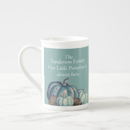 Unsere kleine Pumpkin Blue Pumpkin Baby Dusche Prozellantasse