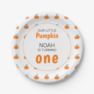 Unsere kleine Pumpkin erste Geburtstagskuchen neut Pappteller