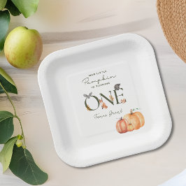 Unsere kleine Pumpkin Fall 1. Geburtstag Papierpla Pappteller