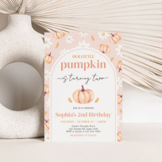 Unsere kleine Pumpkin-Geburtstagsparty Einladung