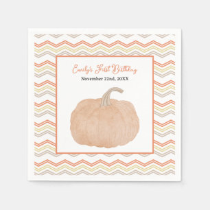 Unsere kleine Pumpkin Geburtstagsparty Napkins Serviette