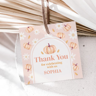 Unsere kleine Pumpkin Geburtstagsparty Square Geschenkanhänger