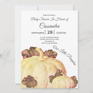 Unsere kleine Pumpkin Pink Baby Girl Dusche