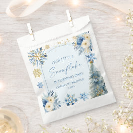 Unsere kleine Snowflake Blue Winter Geburtstagspar Geschenktütchen