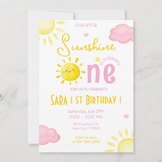 UNSERE KLEINE SONNE MACHT EINEN GEBURTSTAG EINLADUNG