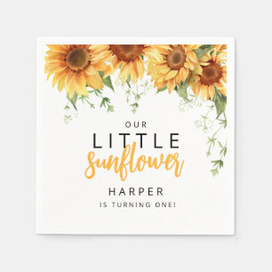Unsere kleine Sonnenblumenparty Serviette