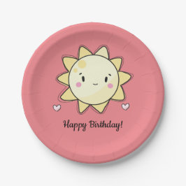 Unsere kleine Sonnenscheinplatte zum Geburtstag Pappteller