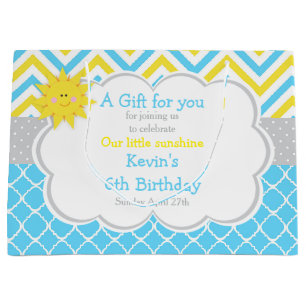 Unsere kleine "Sunshine Blue and Yellow Birthday P Große Geschenktüte