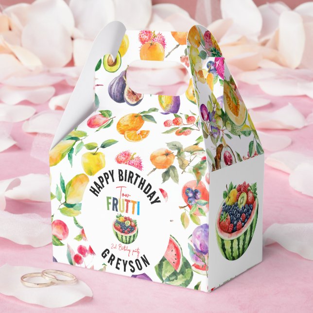 Unsere kleine Süsse fruittiert 2. Geburtstag Party Geschenkschachtel (Hochzeit)
