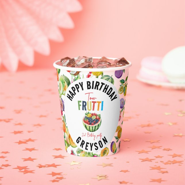 Unsere kleine Süsse fruittiert 2. Geburtstag Party Pappbecher (Insitu)