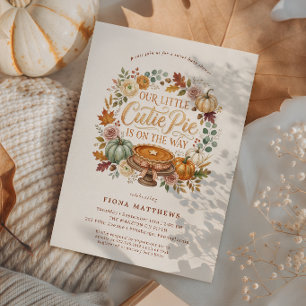 Unsere kleine Süße Herbst-Kürbis-Baby-Party Einladung