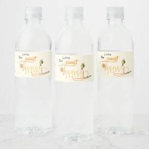 Unsere kleine süße Honig ist auf dem Weg Baby Show Wasserflaschenetikett